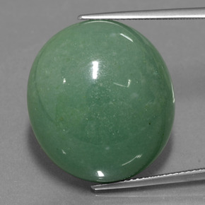 Aventurine vert naturelle coupe ovale, 40,33 ct, translucide