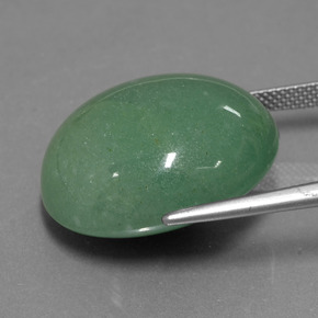 Aventurine vert naturelle coupe ovale, 40,33 ct, translucide