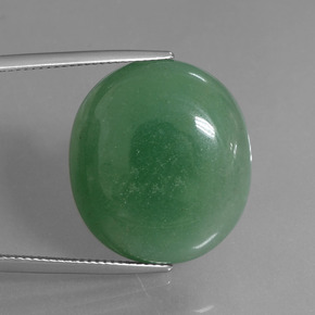 Aventurine Vert naturelle Coupe ovale, 27.84 ct, Translucide