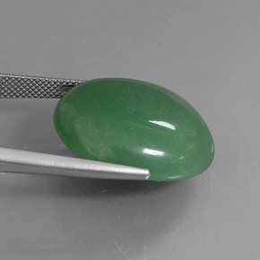 Aventurine Vert naturelle Coupe ovale, 27.84 ct, Translucide