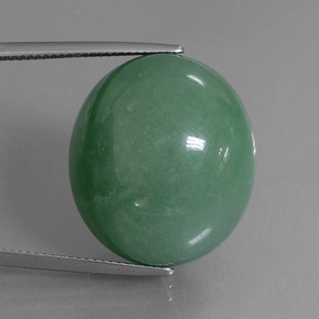 Aventurine vert naturelle coupe ovale, 47,19 ct, translucide
