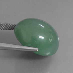 Aventurine vert naturelle coupe ovale, 47,19 ct, translucide