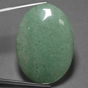 Aventurine Vert naturelle Coupe ovale, 88.68 ct, Opaque