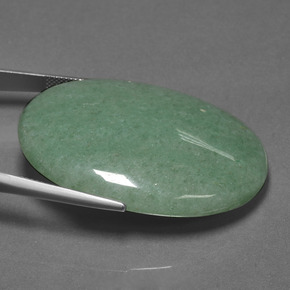 Aventurine Vert naturelle Coupe ovale, 88.68 ct, Opaque