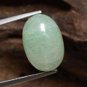 Aventurine Vert naturelle Coupe ovale, 10.24 ct, Translucide
