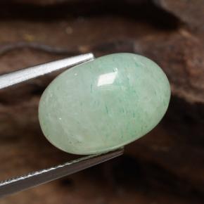 Aventurine Vert naturelle Coupe ovale, 10.24 ct, Translucide