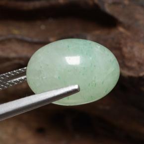 Aventurine Vert naturelle Coupe ovale, 10.24 ct, Translucide