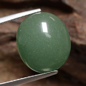 Aventurine Vert naturelle Coupe ovale, 8.82 ct, Translucide