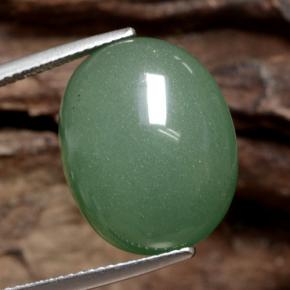 Aventurine Vert naturelle Coupe ovale, 17.30 ct, Translucide