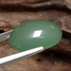 Aventurine Vert naturelle Coupe ovale, 17.30 ct, Translucide