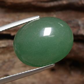 Aventurine Vert naturelle Coupe ovale, 17.51 ct, Translucide