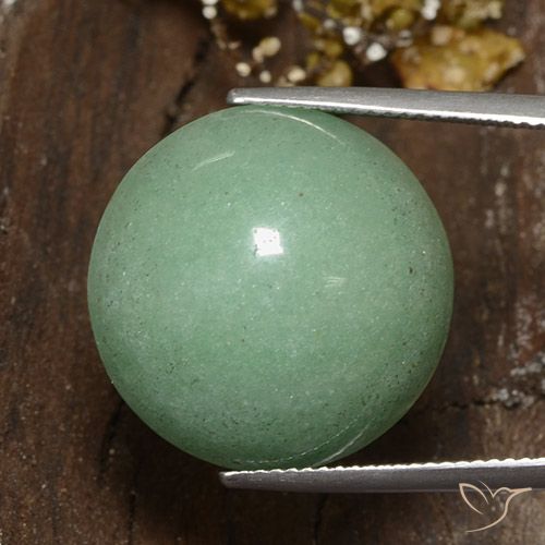 23.26ct Naturel Vert mousse pâle Aventurine, Tour, Opaque