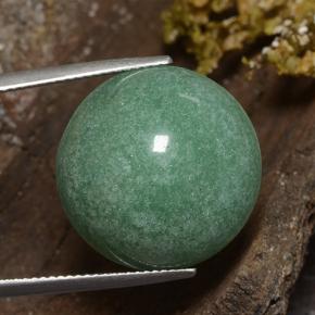 Aventurine Vert naturelle Coupe roude, 25.10 ct, Opaque