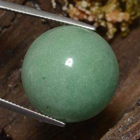 Aventurine Vert mousse pâle naturelle Coupe roude, 24.50 ct, Opaque