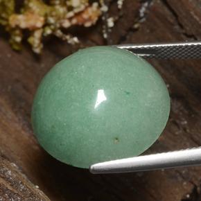 Aventurine Vert mousse pâle naturelle Coupe roude, 24.50 ct, Opaque