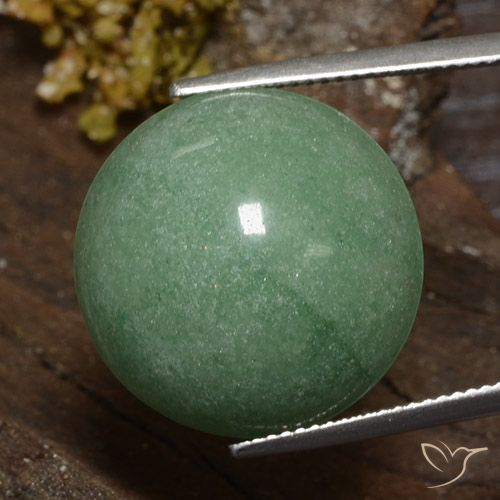 24.31ct Naturel Vert moyen Aventurine, Tour, Opaque