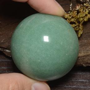 Aventurine vert naturelle coupe roude, 186,72 ct, opaque