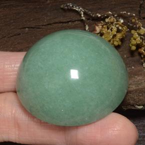 Aventurine vert naturelle coupe roude, 186,72 ct, opaque