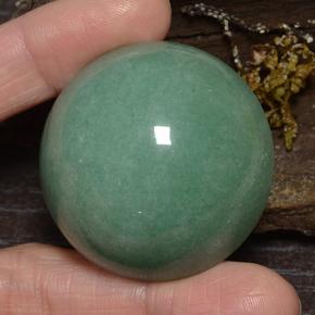Aventurine vert naturelle coupe roude, 186,28 ct, opaque