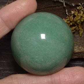Aventurine vert naturelle coupe roude, 186,28 ct, opaque