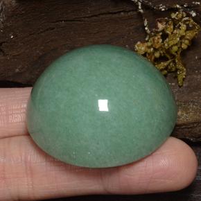Aventurine vert naturelle coupe roude, 186,28 ct, opaque