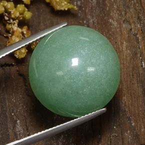 Aventurine vert naturelle coupe roude, 22,70 ct, opaque