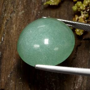 Aventurine vert naturelle coupe roude, 22,70 ct, opaque