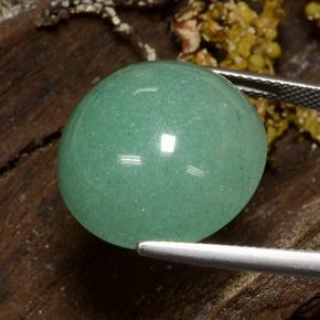 Aventurine vert naturelle coupe roude, 24,49 ct, opaque