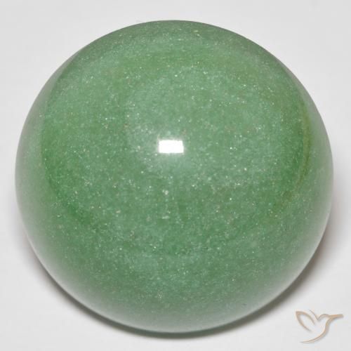 Aventurine Vert pin naturelle Coupe roude, 45.06 ct, Translucide