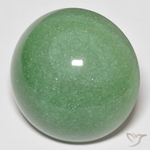 Aventurine Vert pin naturelle Coupe roude, 45.06 ct, Translucide