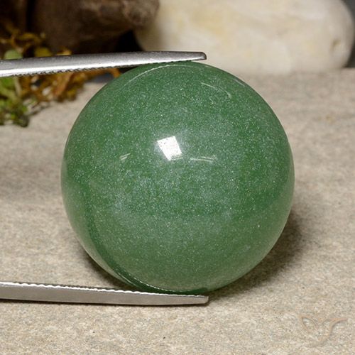 46.56ct Naturel Vert pin Aventurine, Tour, Translucide