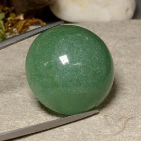 Aventurine Vert foncé naturelle Coupe roude, 47.24 ct, Translucide