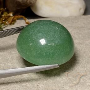 Aventurine Vert foncé naturelle Coupe roude, 47.24 ct, Translucide