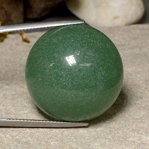 Aventurine Vert foncé naturelle Coupe roude, 44.95 ct, Translucide