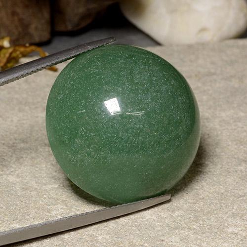 Aventurine Vert foncé naturelle Coupe roude, 44.95 ct, Translucide