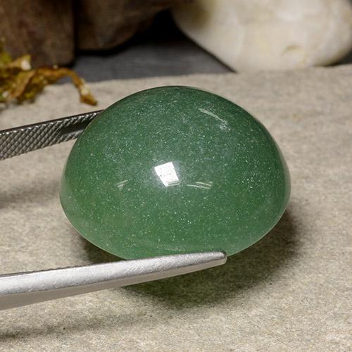 Aventurine Vert foncé naturelle Coupe roude, 44.95 ct, Translucide