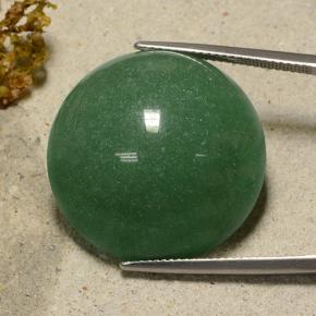 Aventurine vert naturelle coupe roude, 47,36 ct, translucide