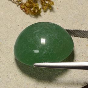 Aventurine Vert pin naturelle Coupe roude, 48.90 ct, Translucide