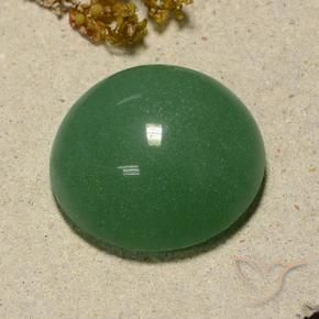 Aventurine Vert moyen naturelle Coupe roude, 47.08 ct, Translucide