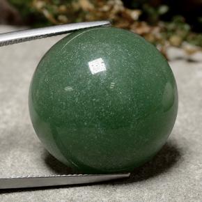 Aventurine Vert foncé naturelle Coupe roude, 44.87 ct, Translucide