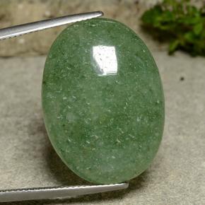 Aventurine vert naturelle coupe ovale, 27,80 ct, translucide