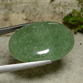 Aventurine vert naturelle coupe ovale, 27,80 ct, translucide