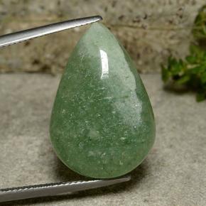 Aventurine Vert sauge naturelle En forme de poire, 20.62 ct, Translucide