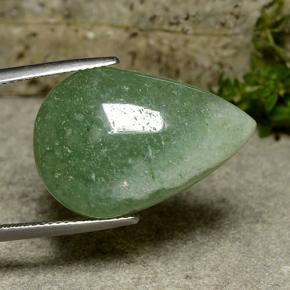 Aventurine Vert sauge naturelle En forme de poire, 20.62 ct, Translucide