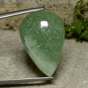 Aventurine Vert sauge naturelle En forme de poire, 20.62 ct, Translucide