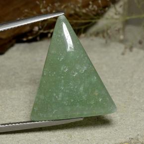 Aventurine Vert naturelle Trillion, 20.16 ct, Translucide