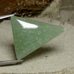 Aventurine Vert naturelle Trillion, 20.16 ct, Translucide