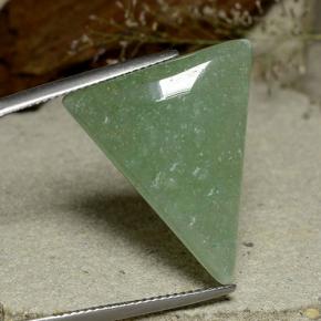 Aventurine Vert naturelle Trillion, 20.16 ct, Translucide