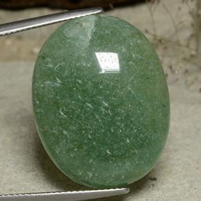 Aventurine Vert naturelle Coupe ovale, 31.07 ct, Translucide