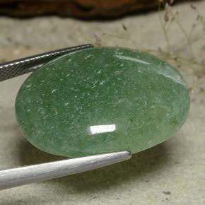 Aventurine Vert naturelle Coupe ovale, 31.07 ct, Translucide
